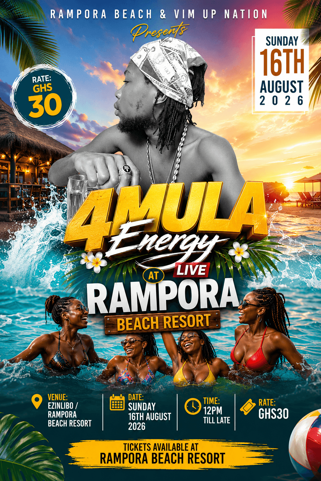 4mula Energy live at Rampora beach resort